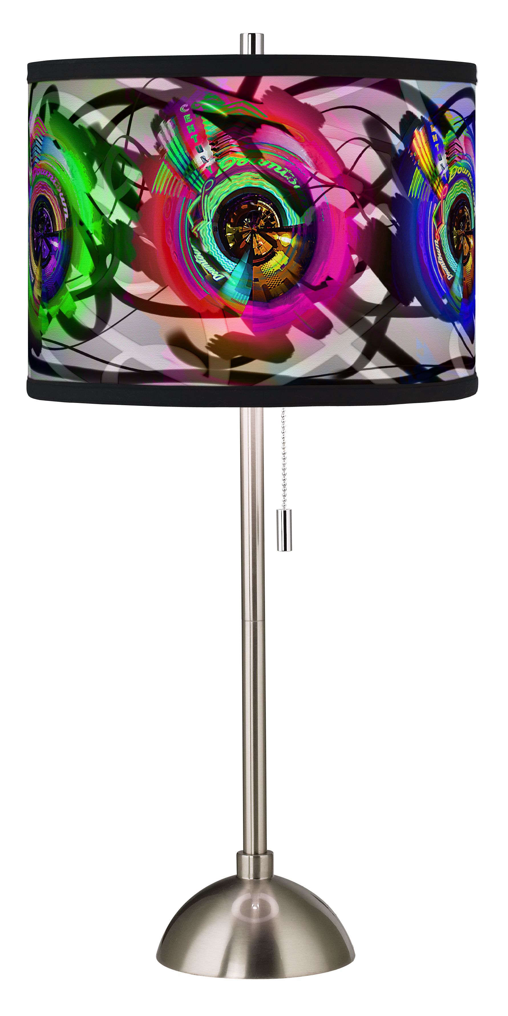 Electric Neon Giclee Style Art Shade Table Lamp