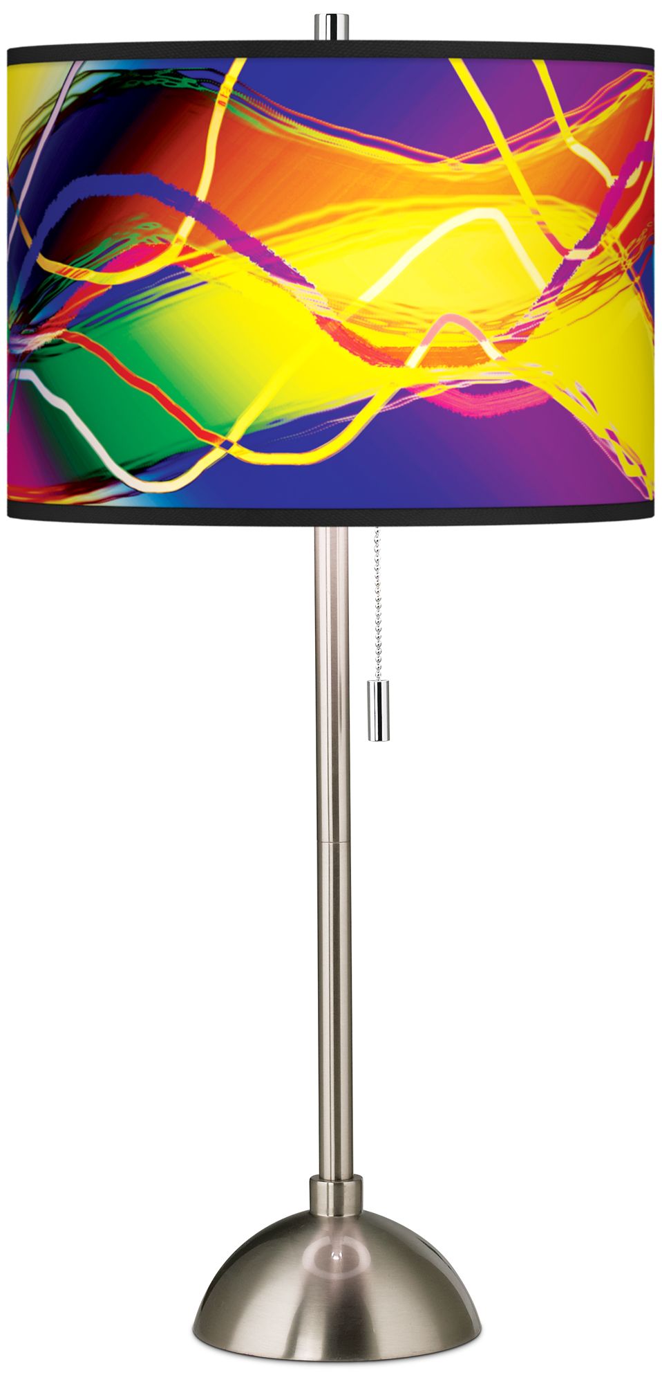 Giclee Colors in Motion Light Pattern Shade Table Lamp