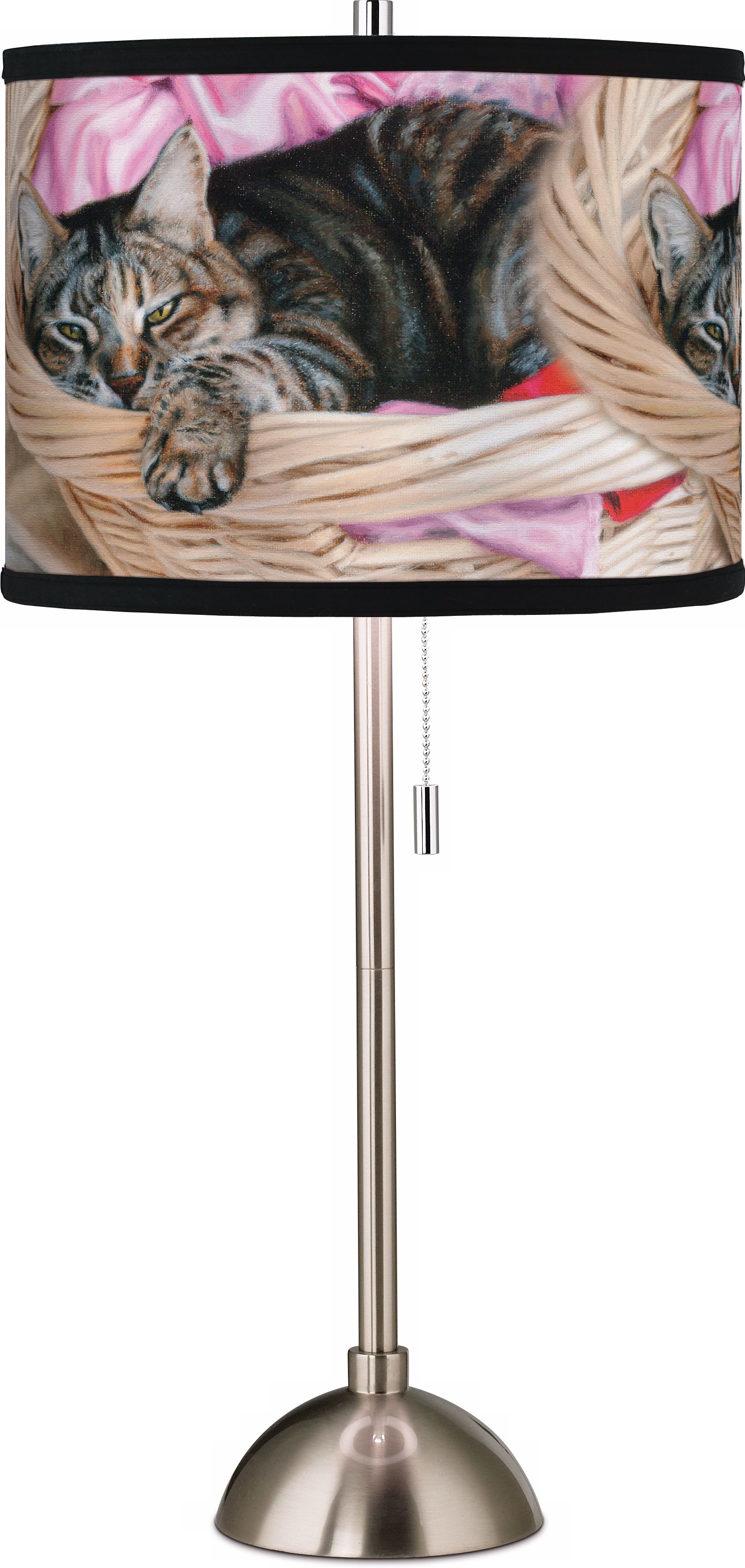Laundry Day Cat Giclee Table Lamp
