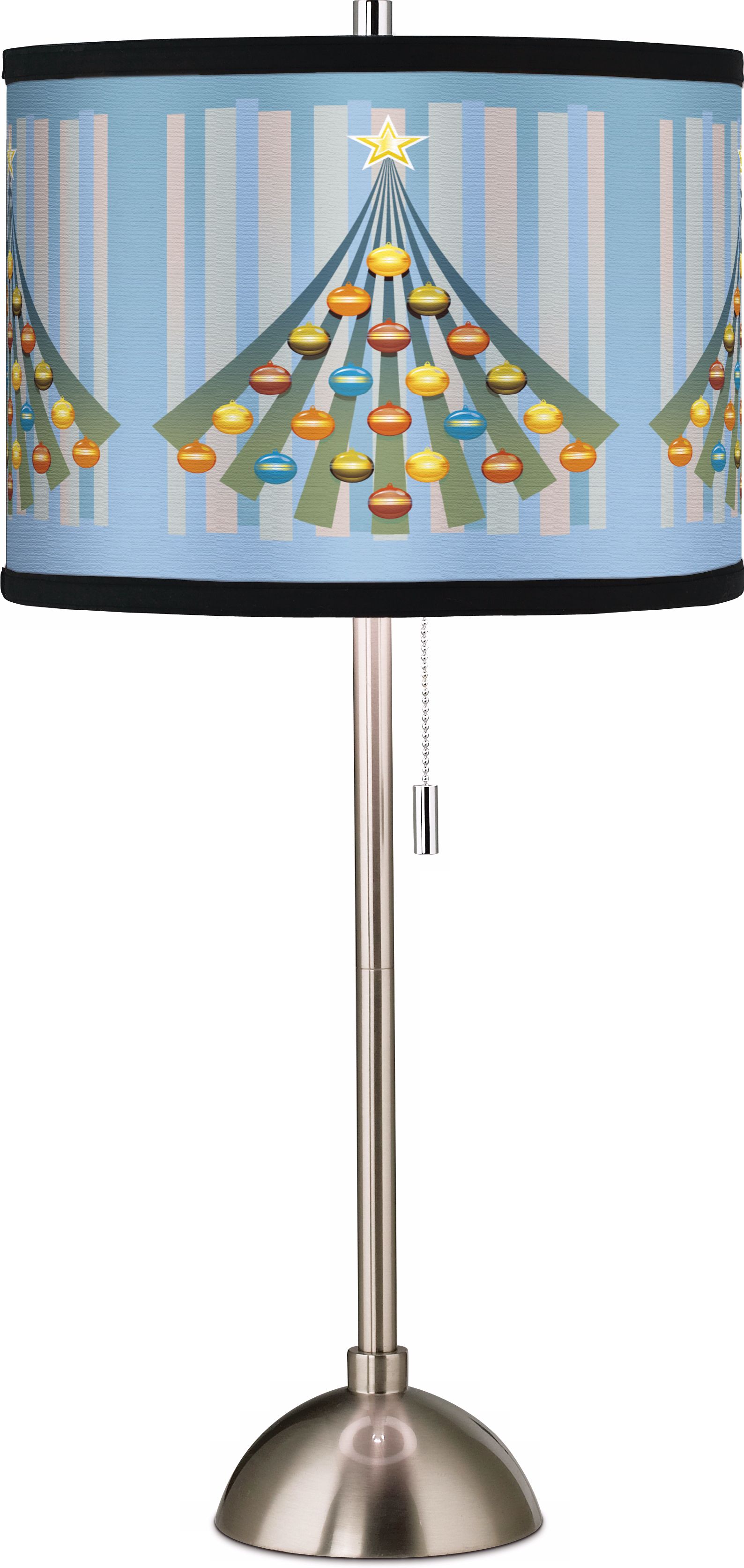 Christmas Holiday Ornaments Giclee Table Lamp