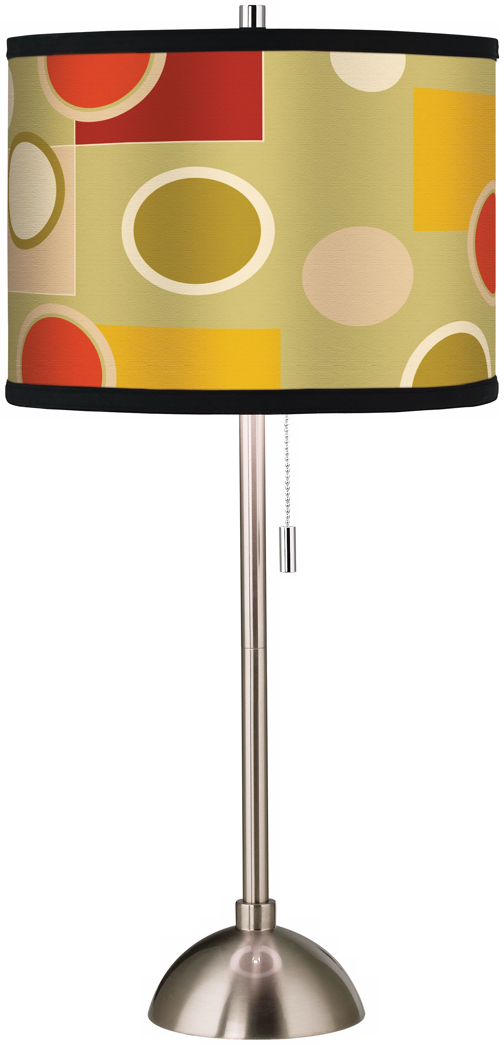 Retro Citrus Medley Giclee Brushed Steel Table Lamp