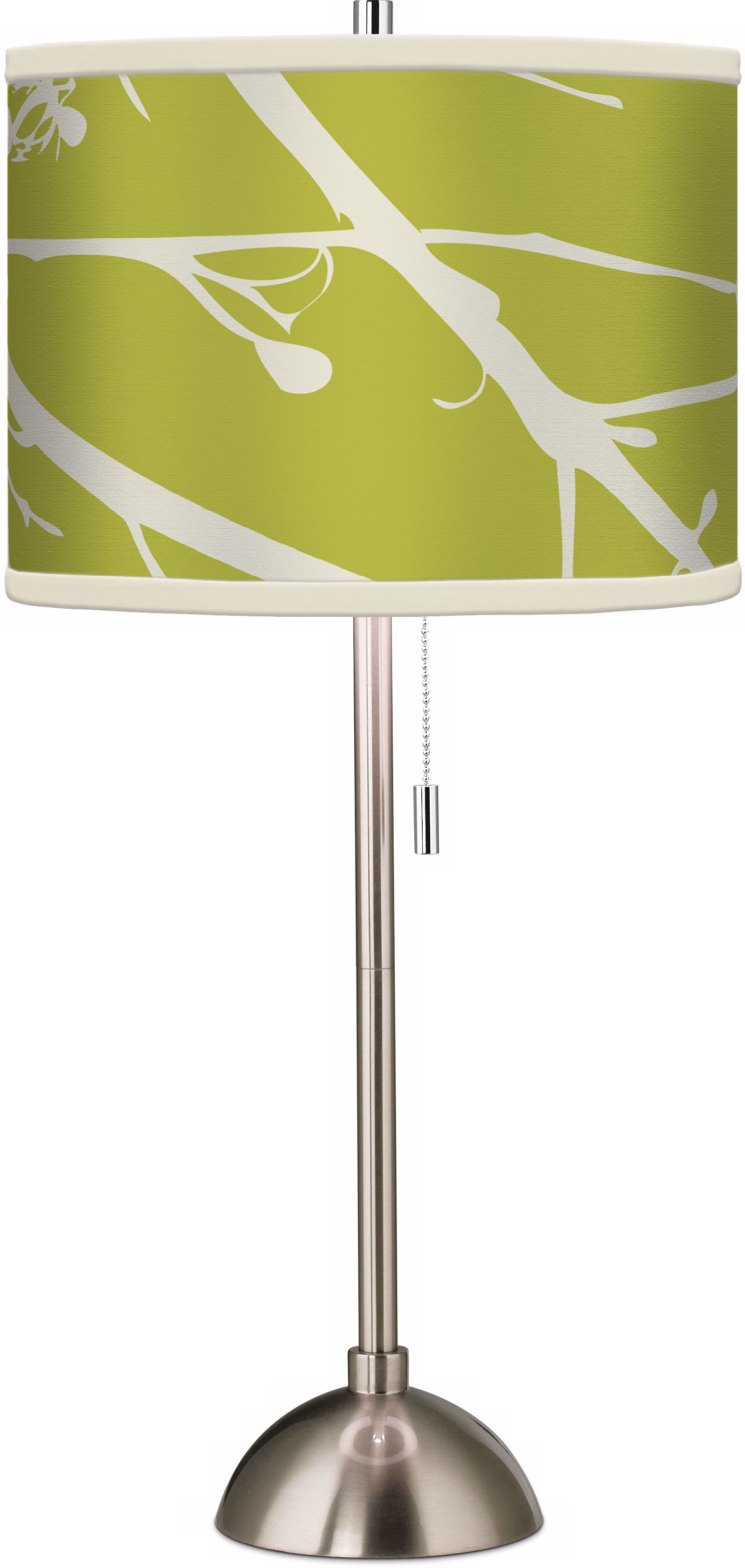 Stacy Garcia Calligraphy Tree Spring Green Brushed Steel Lamp 60757 H4421