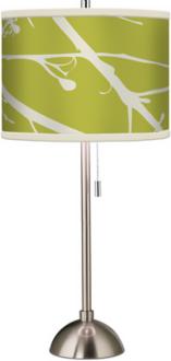 Stacy Garcia Calligraphy Tree Spring Green Brushed Steel Lamp 60757 H4421