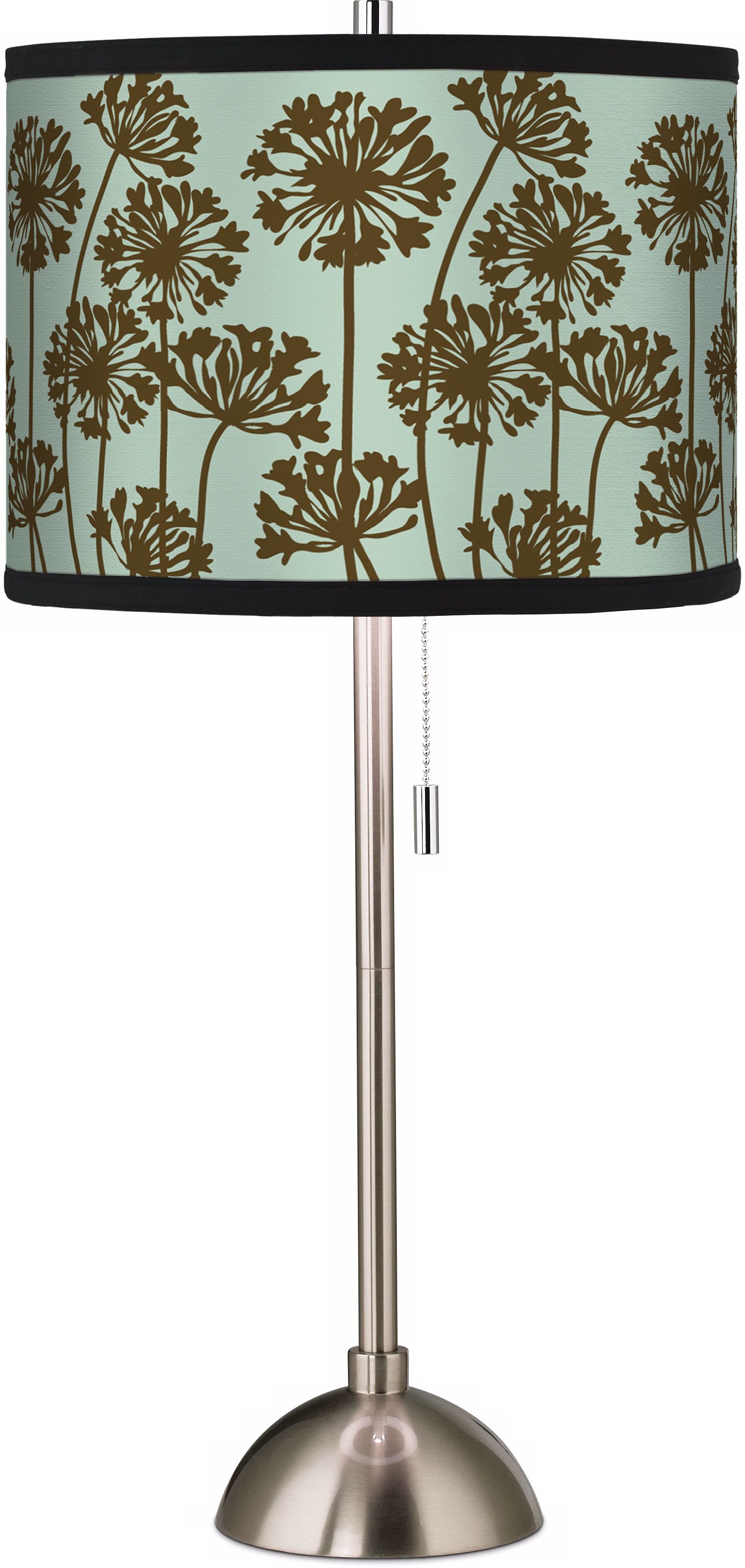 Stacy Garcia African Lily Ice Green Brushed Steel Table Lamp