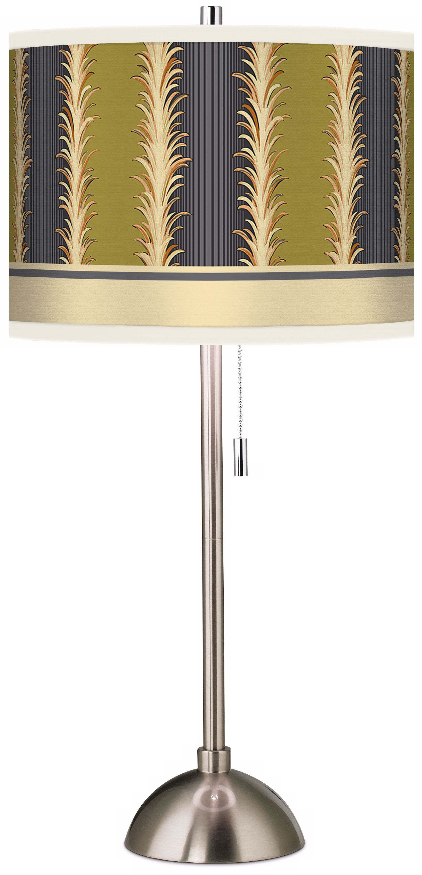 Stacy Garcia Lexington Stripe Avocado Giclee Table Lamp