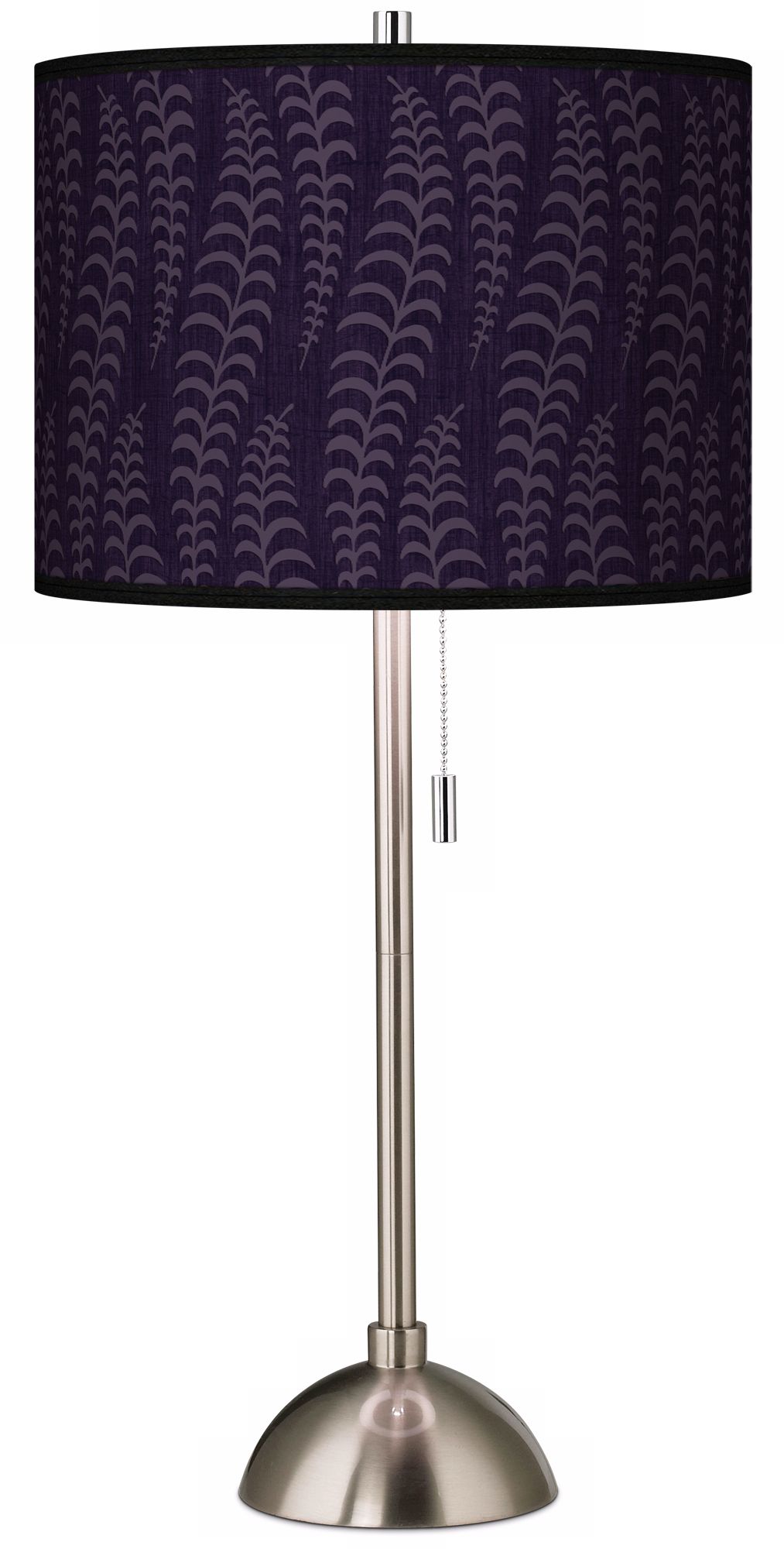 Stacy Garcia Fancy Fern Rich Plum Giclee Table Lamp