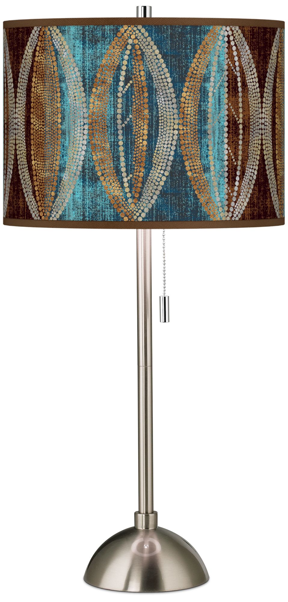 Stacy Garcia Pearl Leaf Peacock Giclee Table Lamp
