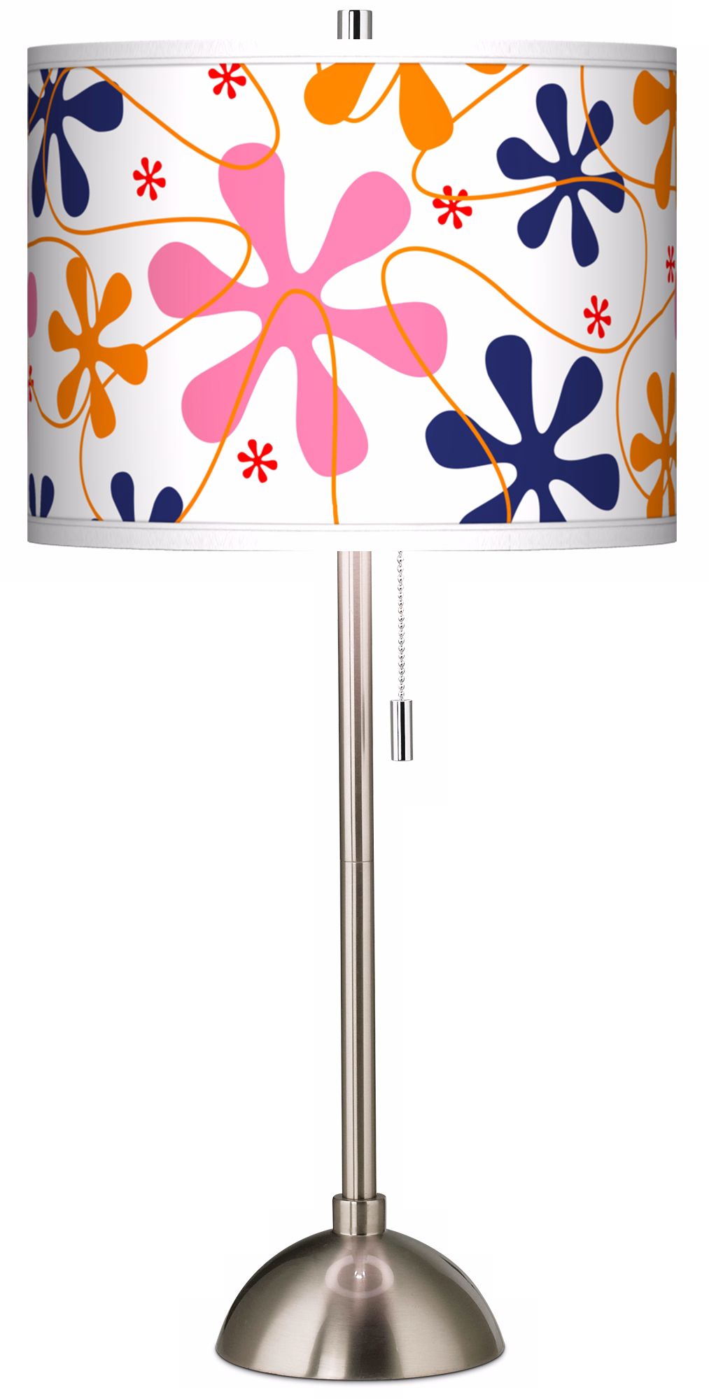 Retro Pink Giclee Shade Table Lamp