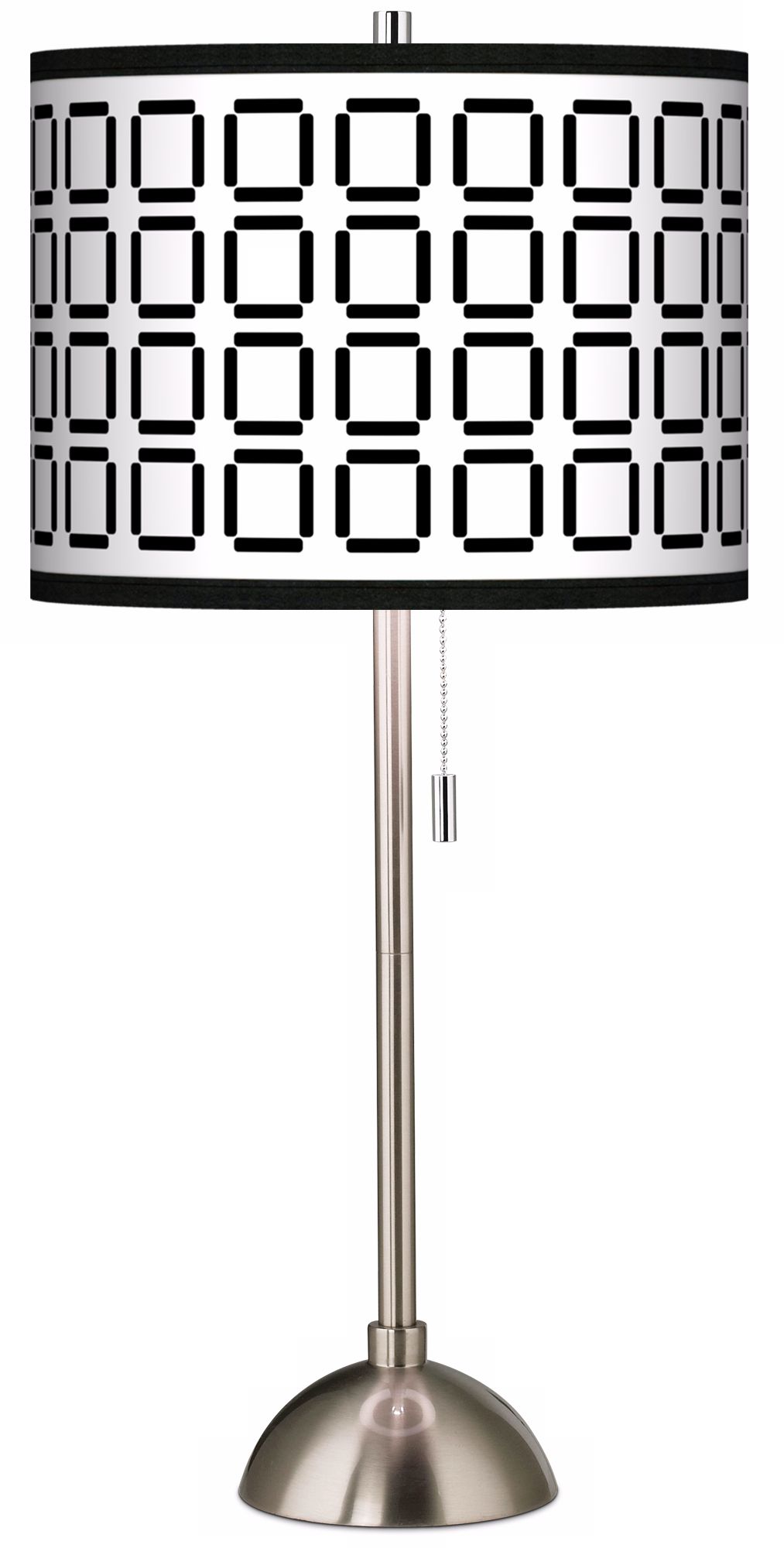 Open Grid Giclee Shade Table Lamp