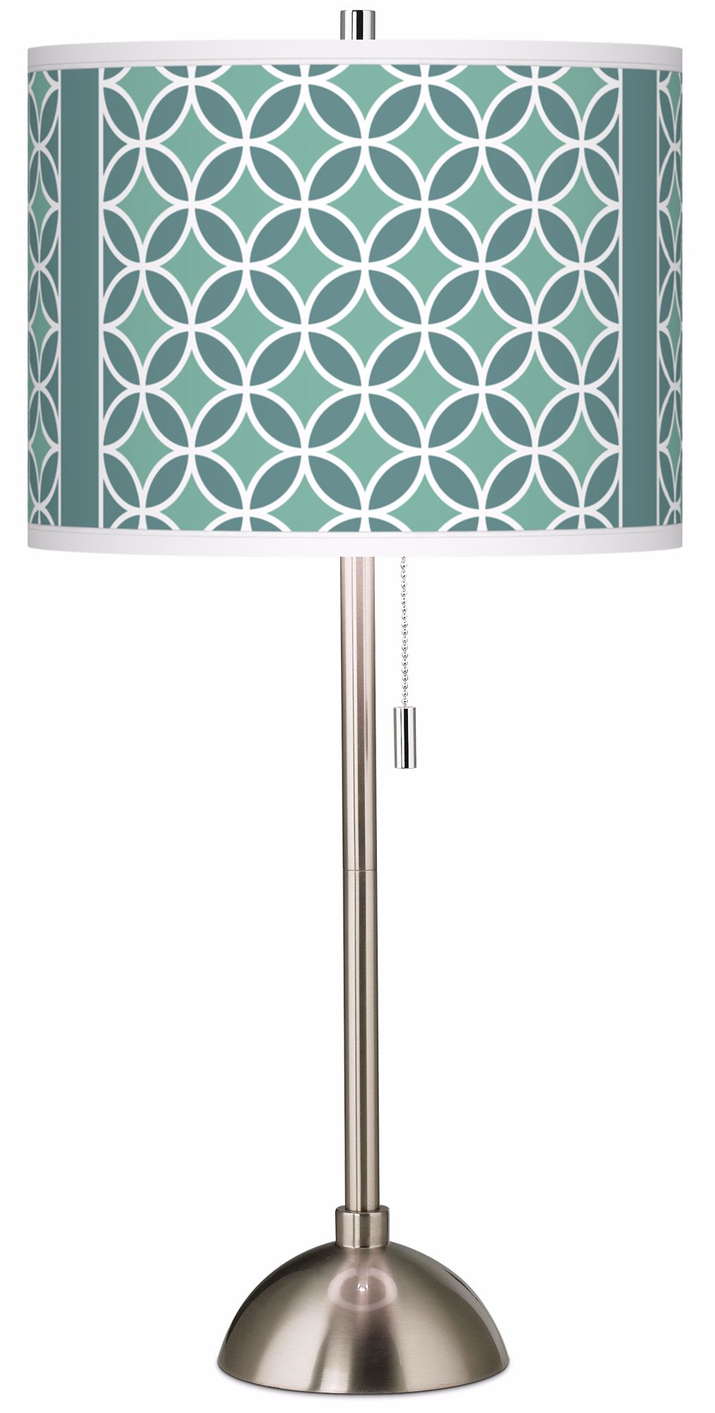 Aqua Rings Giclee Shade Table Lamp