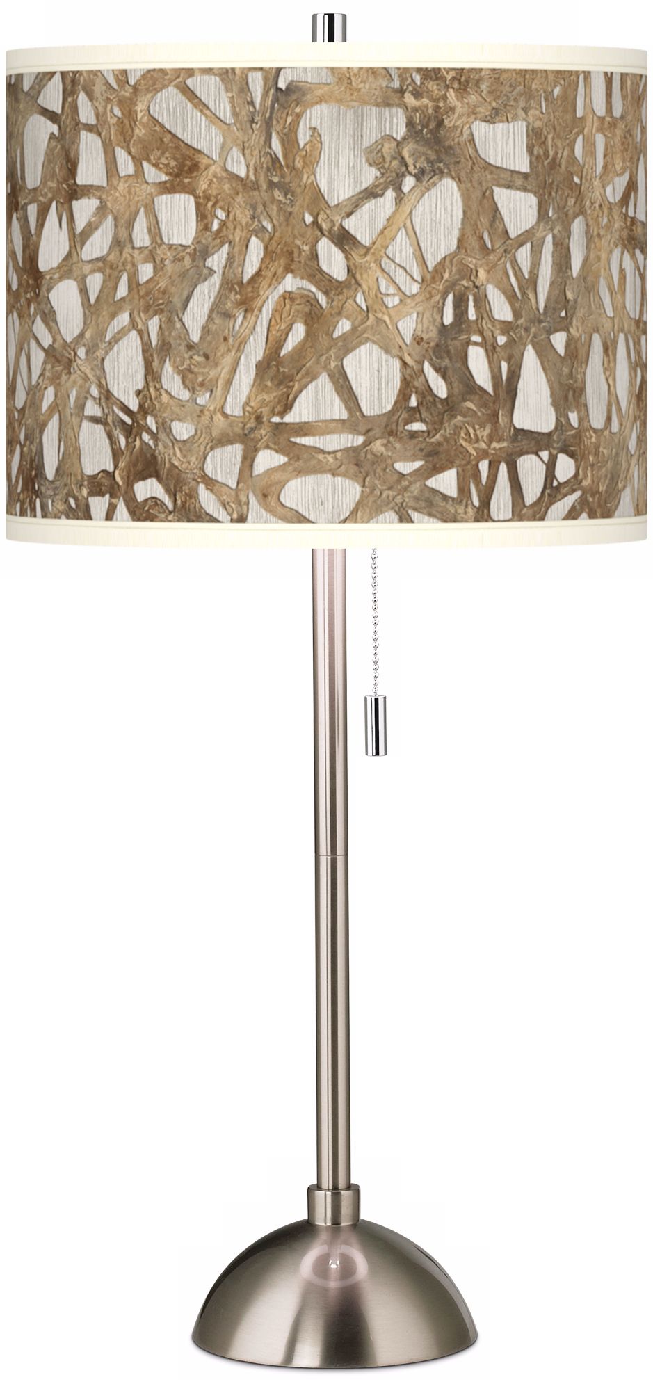 Organic Nest Giclee Brushed Steel Table Lamp