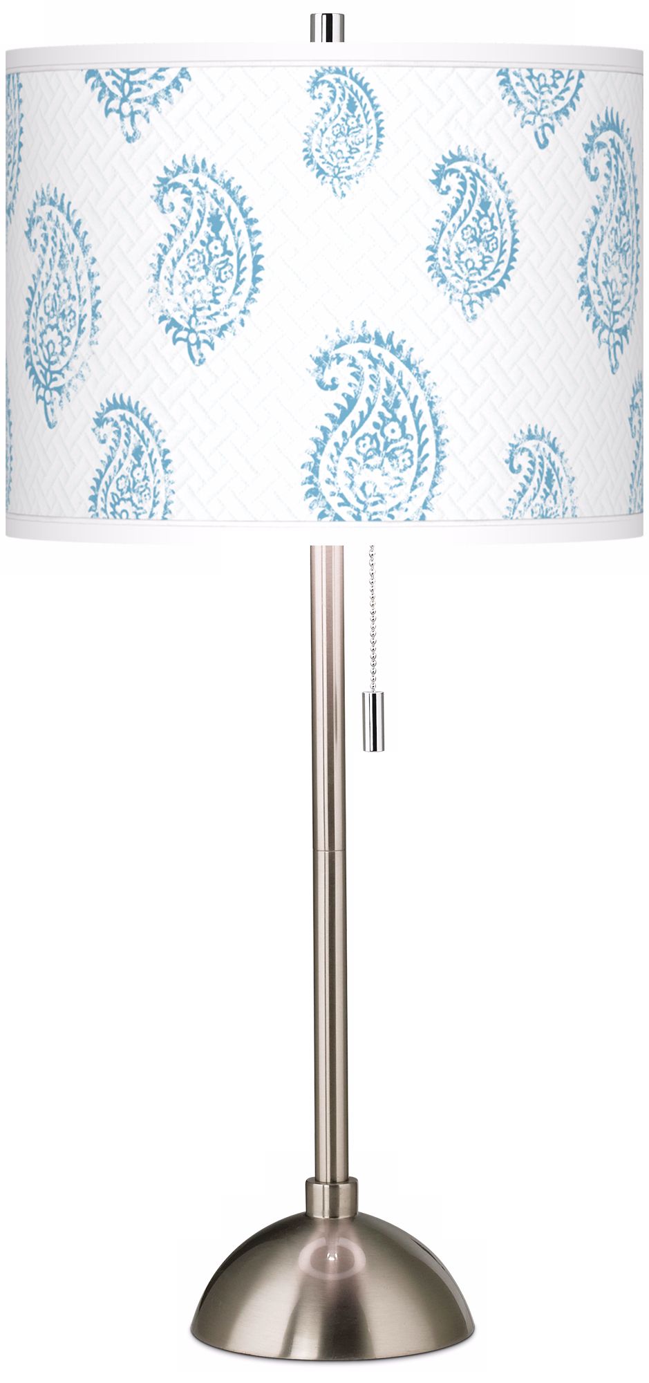 Paisley Snow Giclee Contemporary Table Lamp