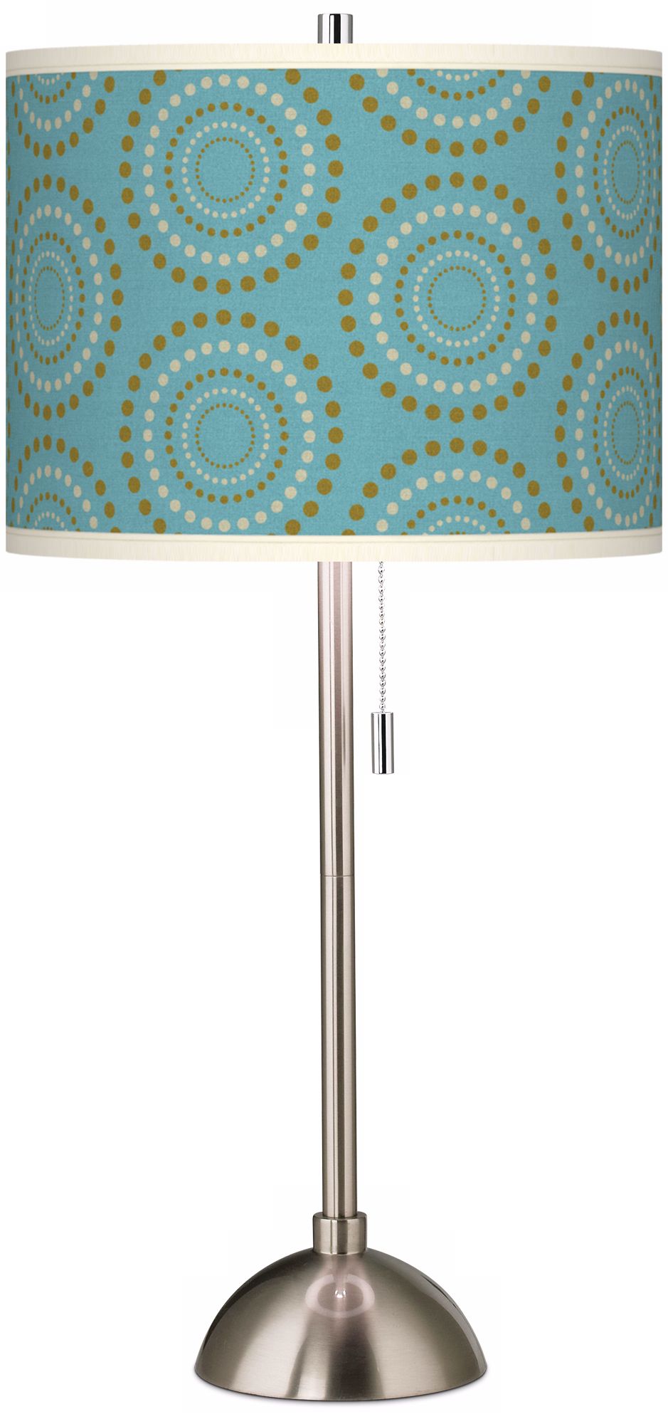 Blue Calliope Linen Giclee Contemporary Table Lamp