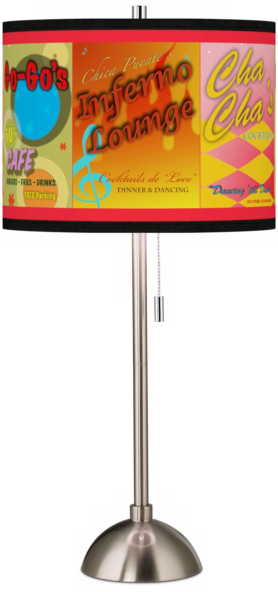 Retro Diner Giclee Contemporary Table Lamp