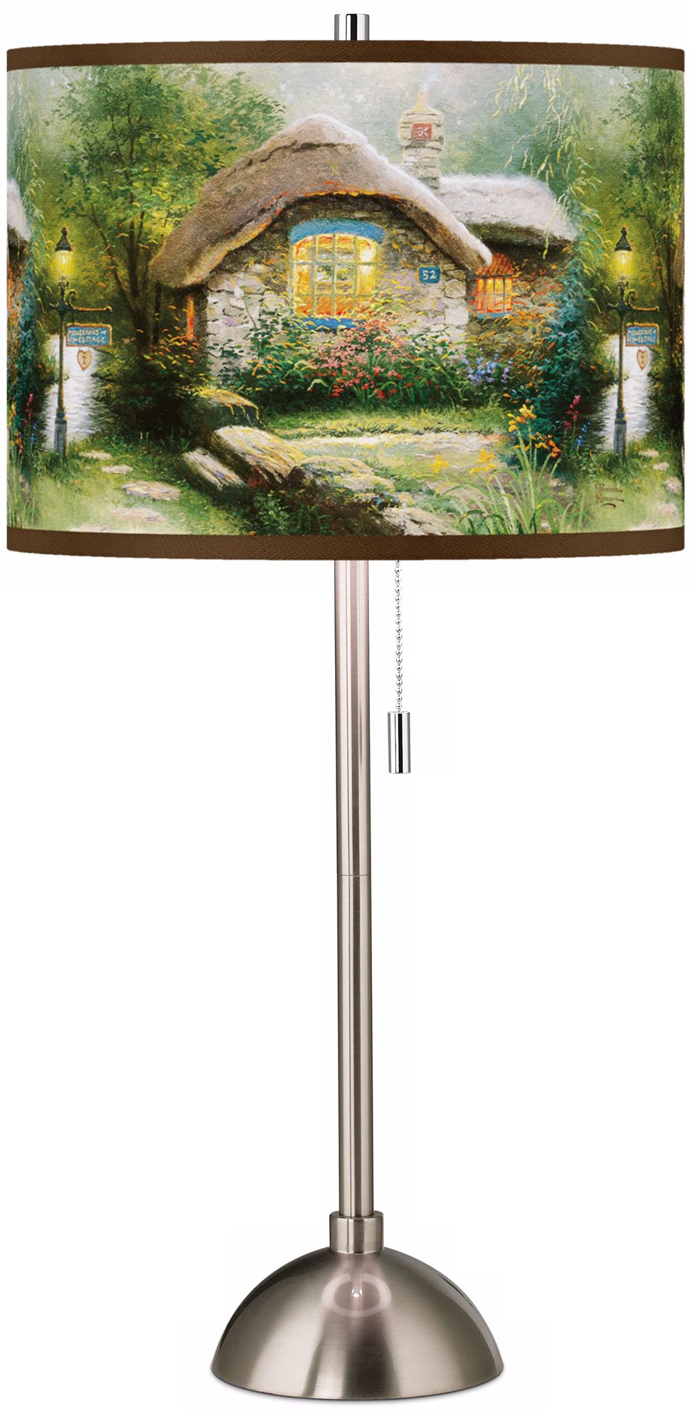 Thomas Kinkade Collector Cottage Giclee Shade Table Lamp