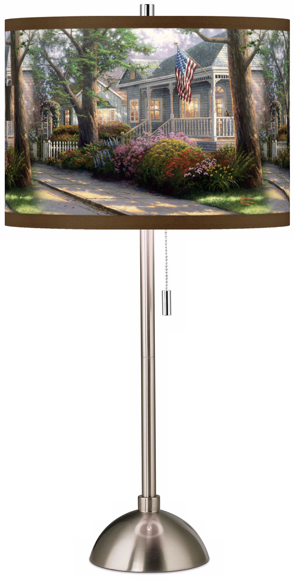 Thomas Kinkade Hometown Pride Giclee Shade Table Lamp