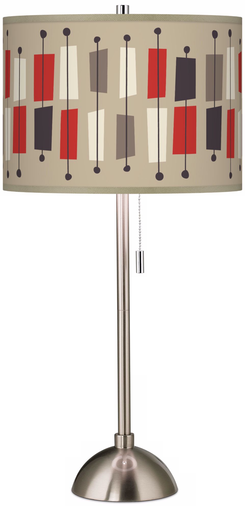 Bounce Giclee Brushed Steel Table Lamp