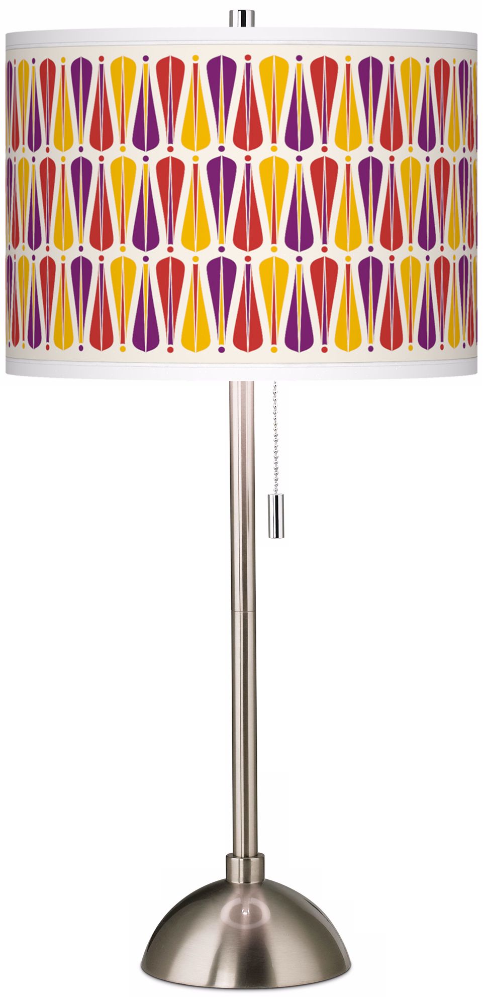 Hinder Giclee Brushed Steel Table Lamp