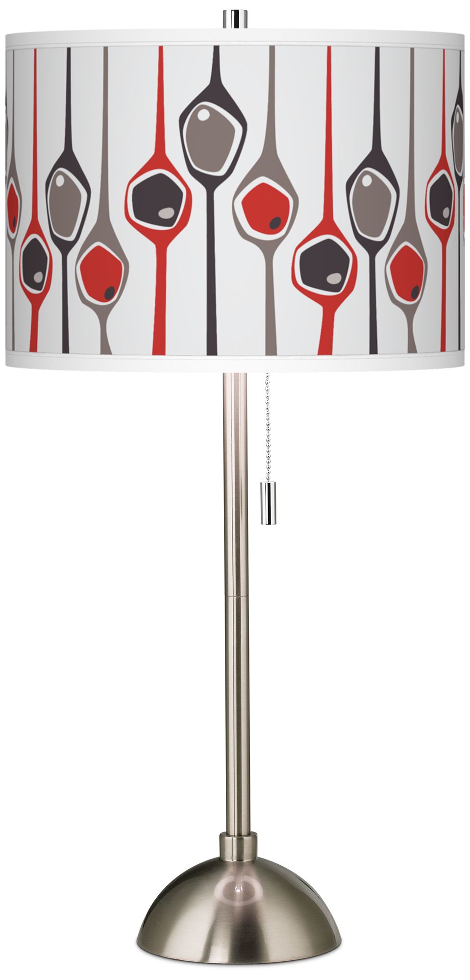 Shutter Giclee Brushed Steel Table Lamp