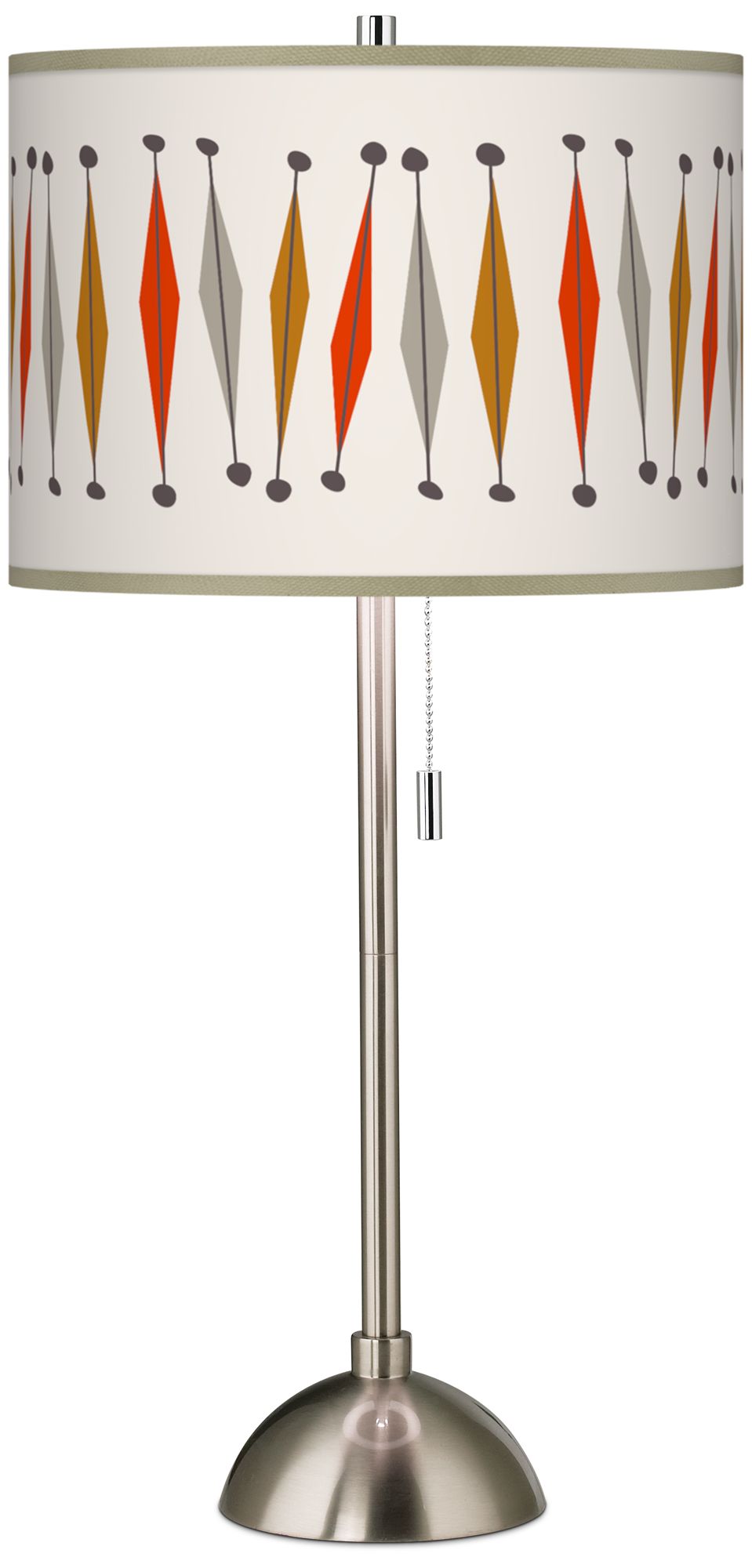 Tremble Giclee Brushed Steel Table Lamp