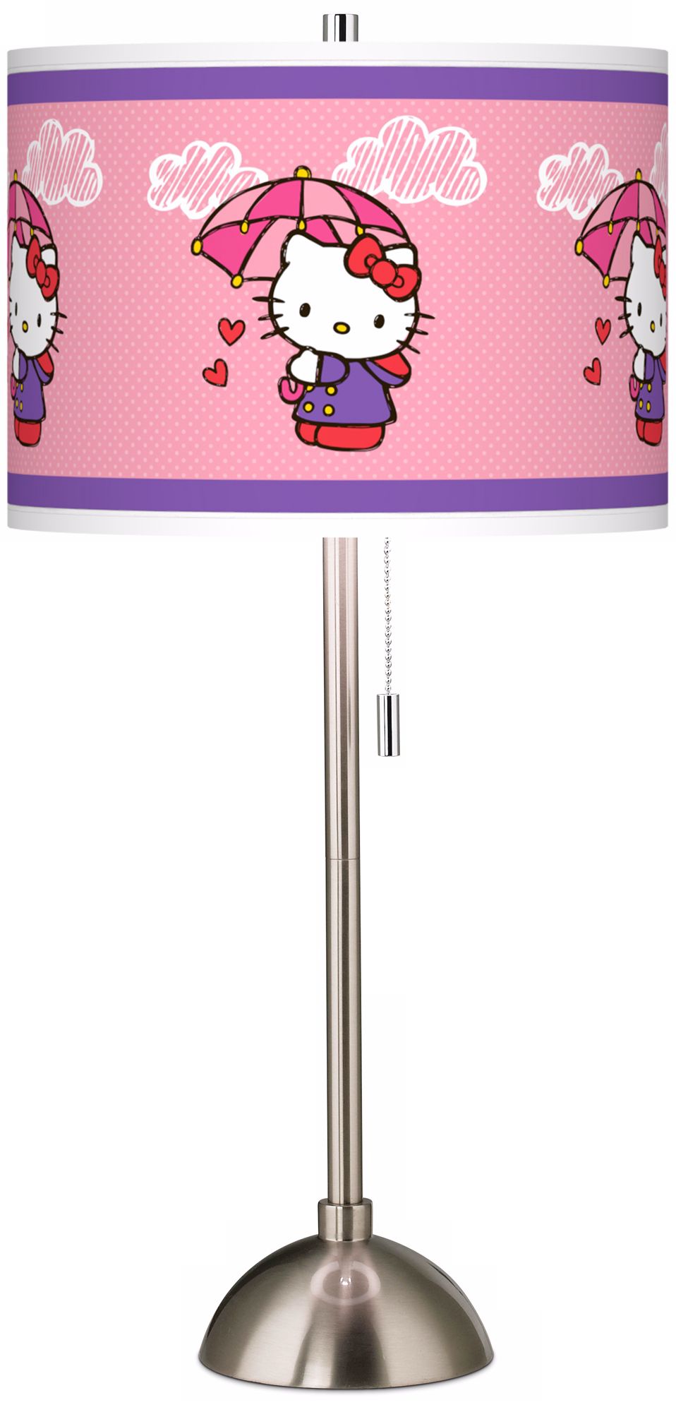 Hello Kitty Rain or Shine Brushed Steel Table Lamp