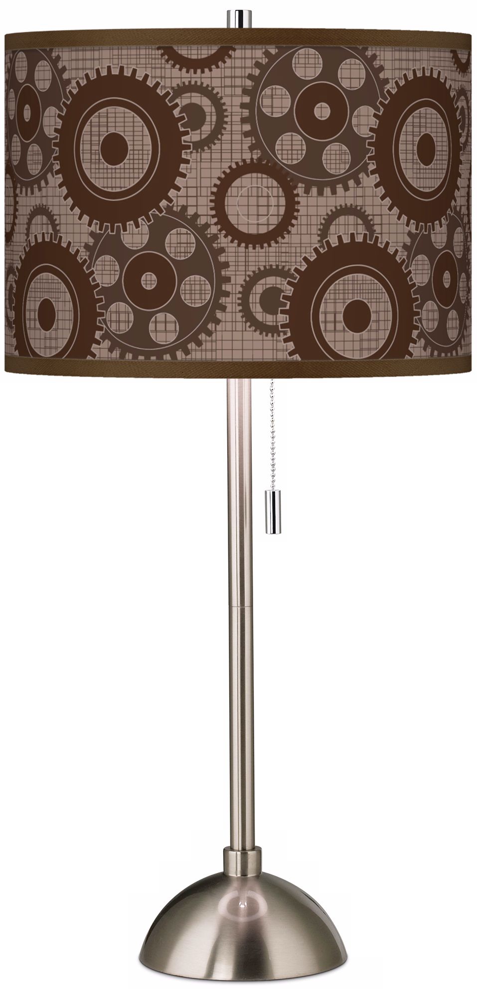 Industrial Gears Giclee Contemporary Table Lamp