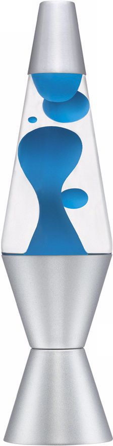 Blue and Clear Silver Base Lava Lamp