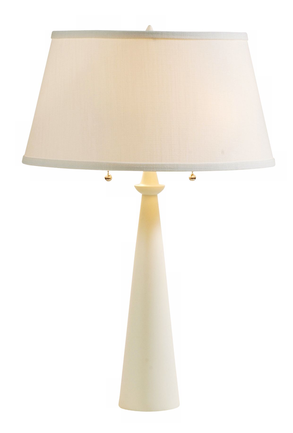 Lights Up! Dasan Ivory Table Lamp with Ipanema Shade