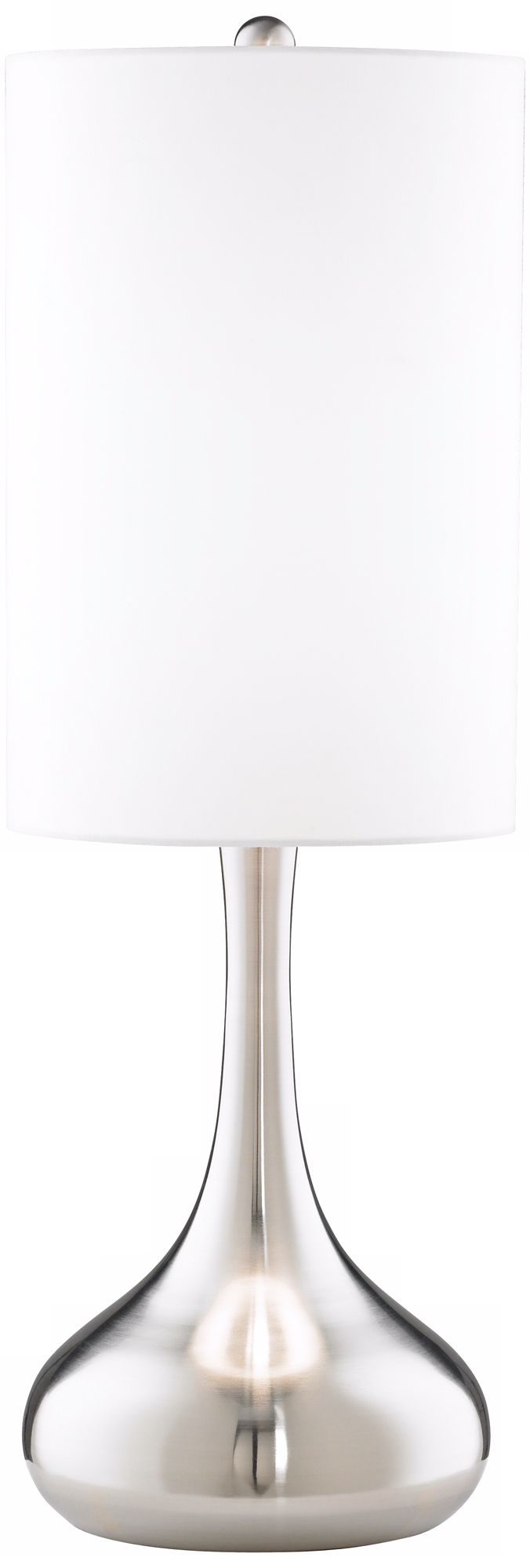 Brushed Steel Finish Moderne Table Lamp
