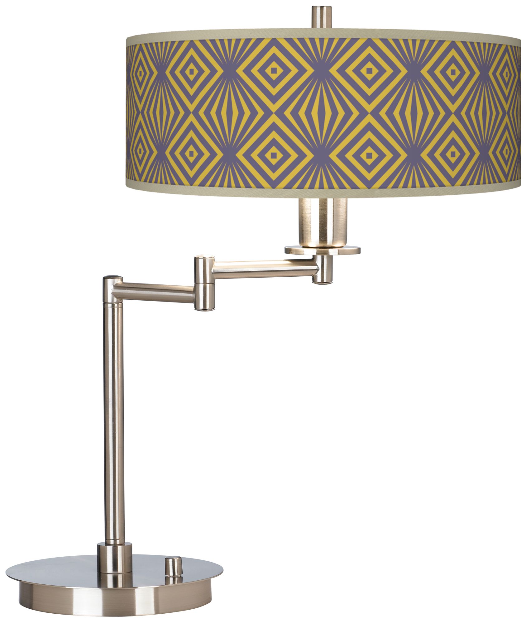 Deco Revival Giclee CFL Swing Arm Desk Lamp