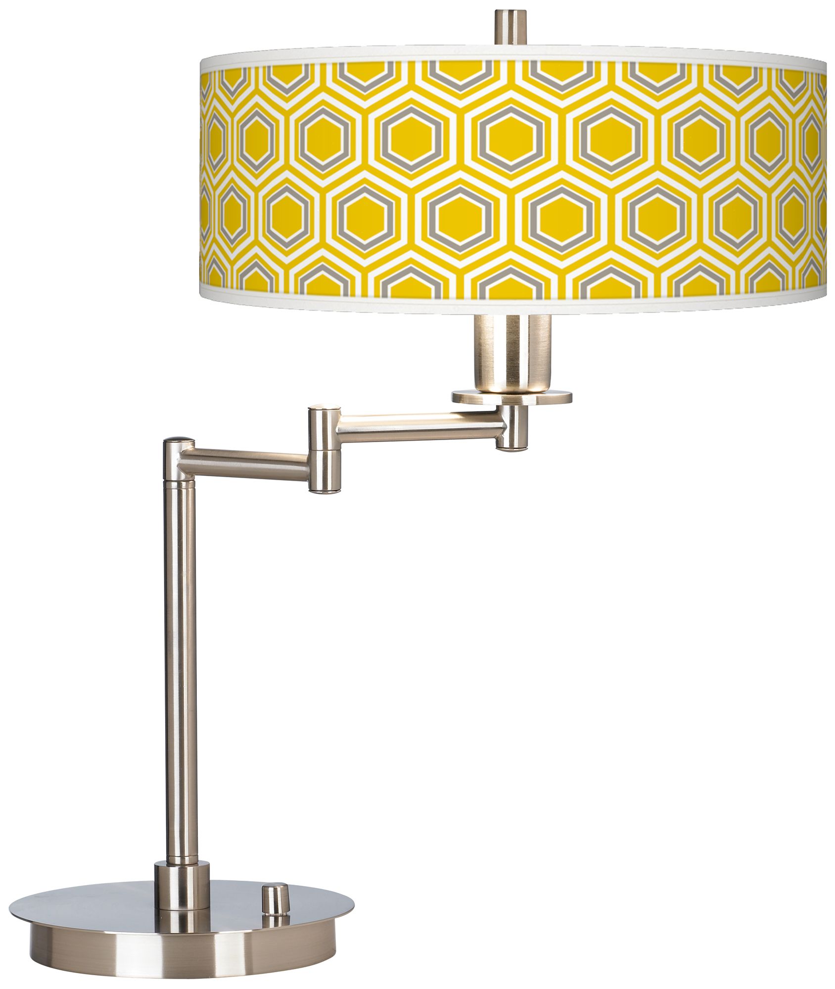 Honeycomb Giclee CFL Swing Arm Desk Lamp