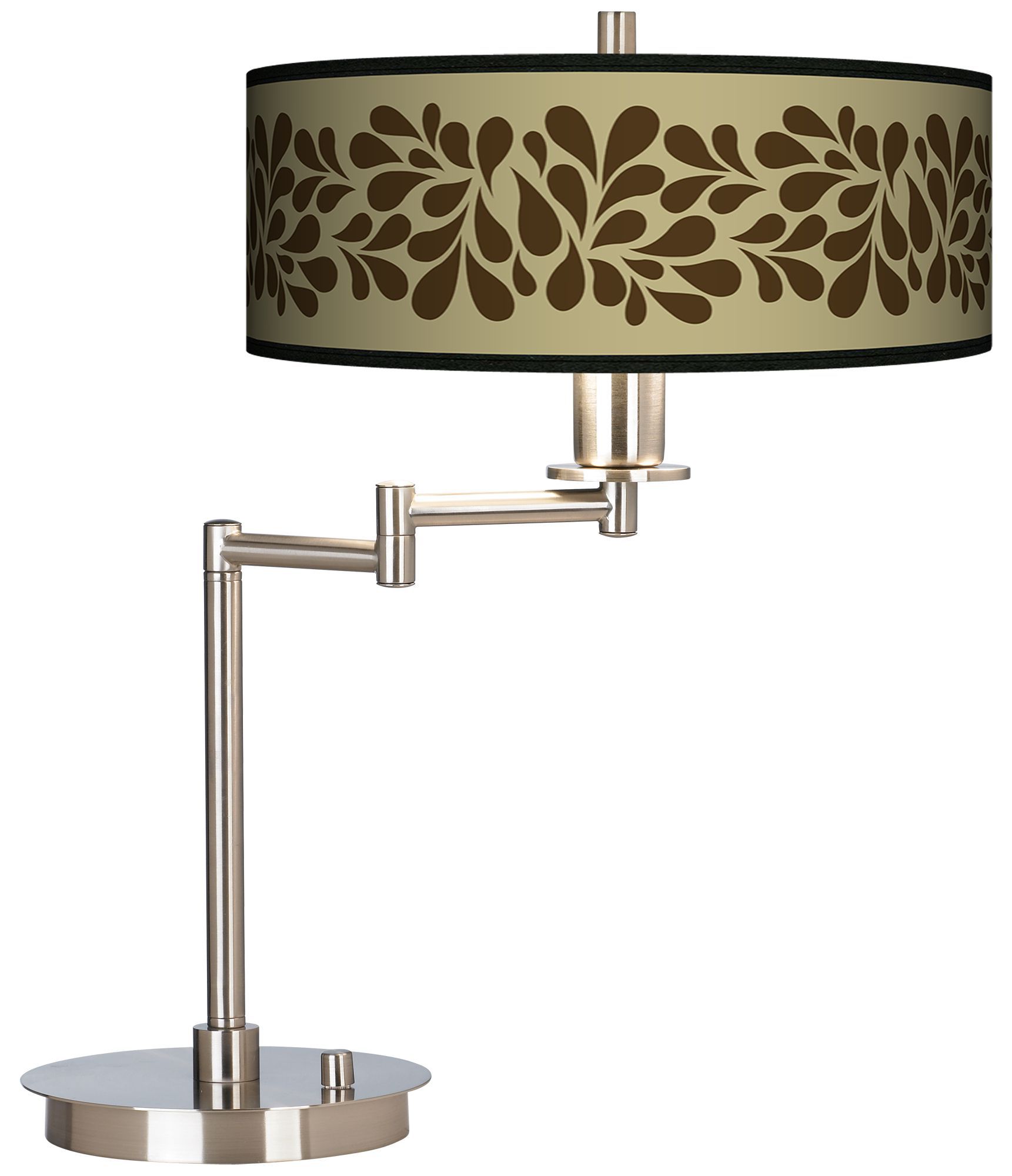 Brown Splash On Tan Giclee CFL Swing Arm Desk Lamp 61495 J6861