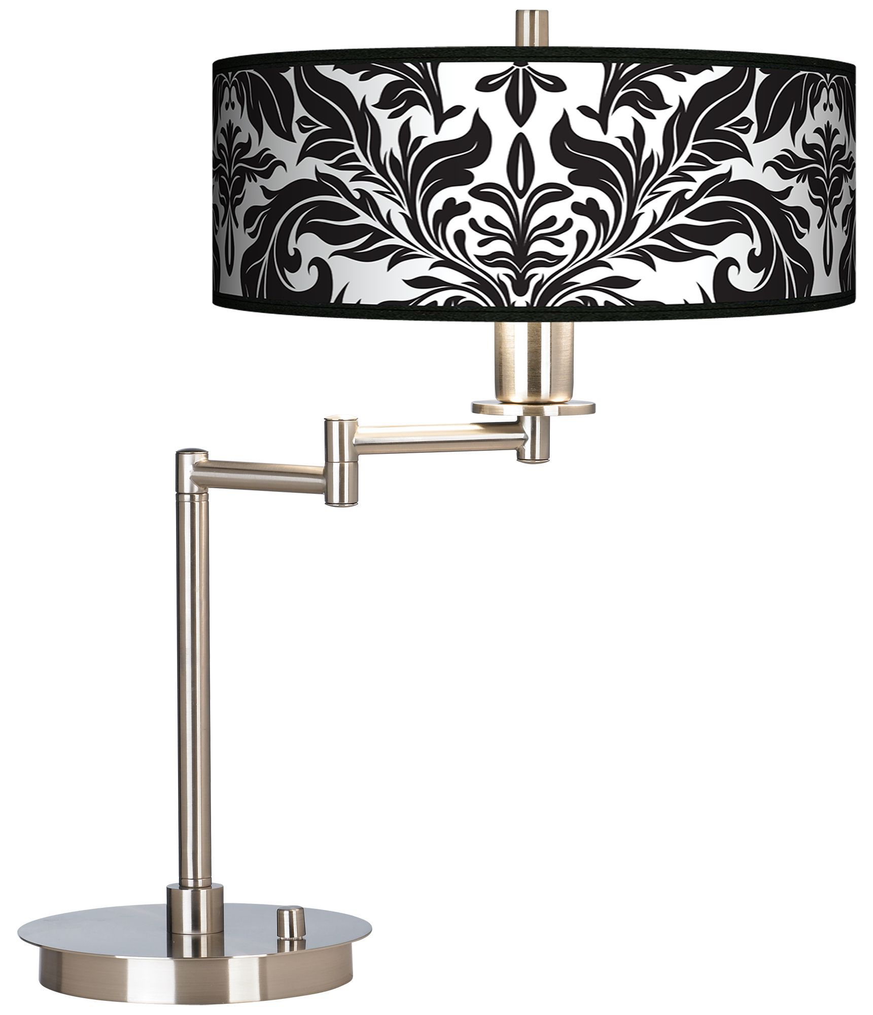Black Tapestry Giclee CFL Swing Arm Desk Lamp