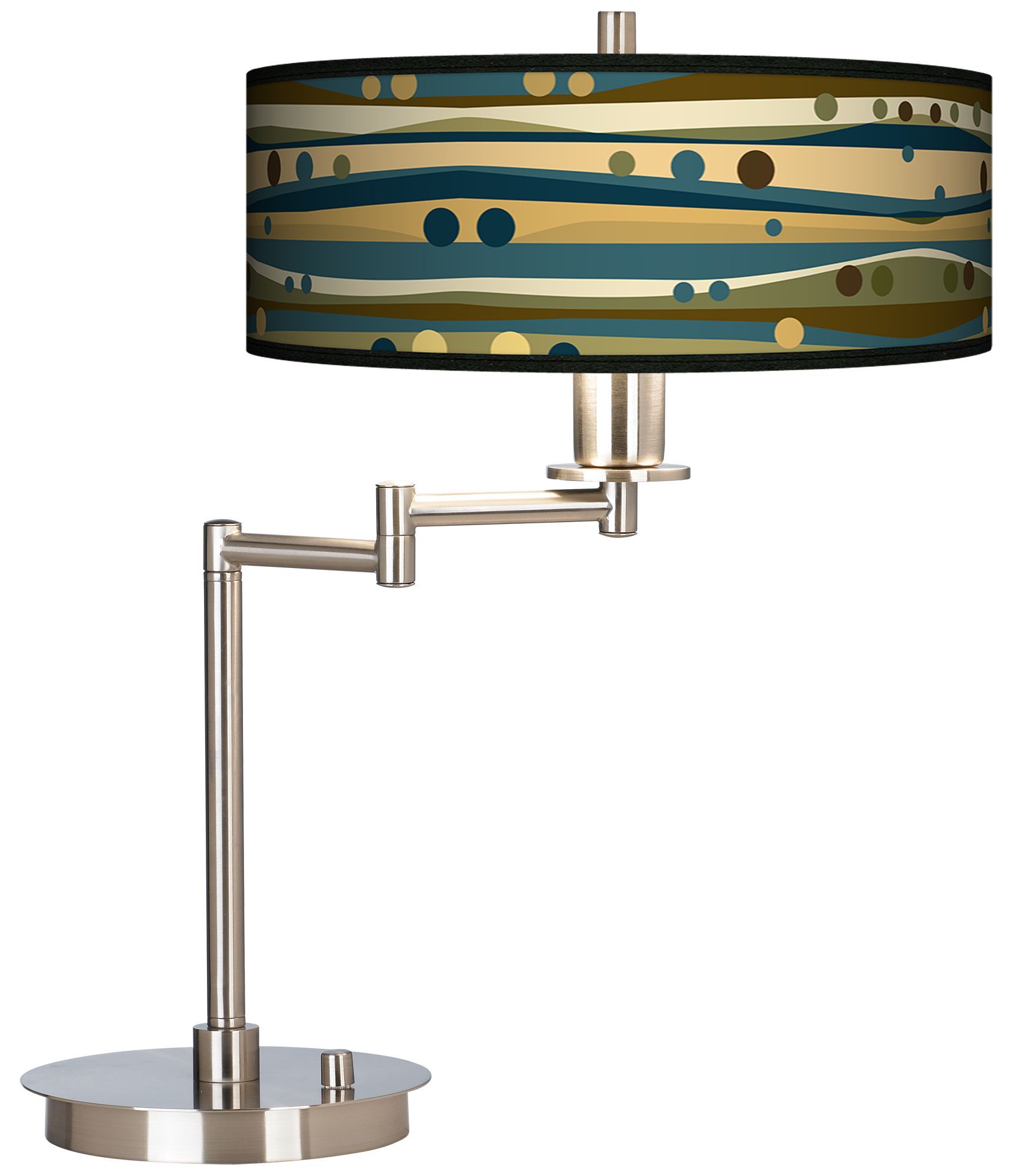 Dots & Waves Giclee CFL Swing Arm Desk Lamp