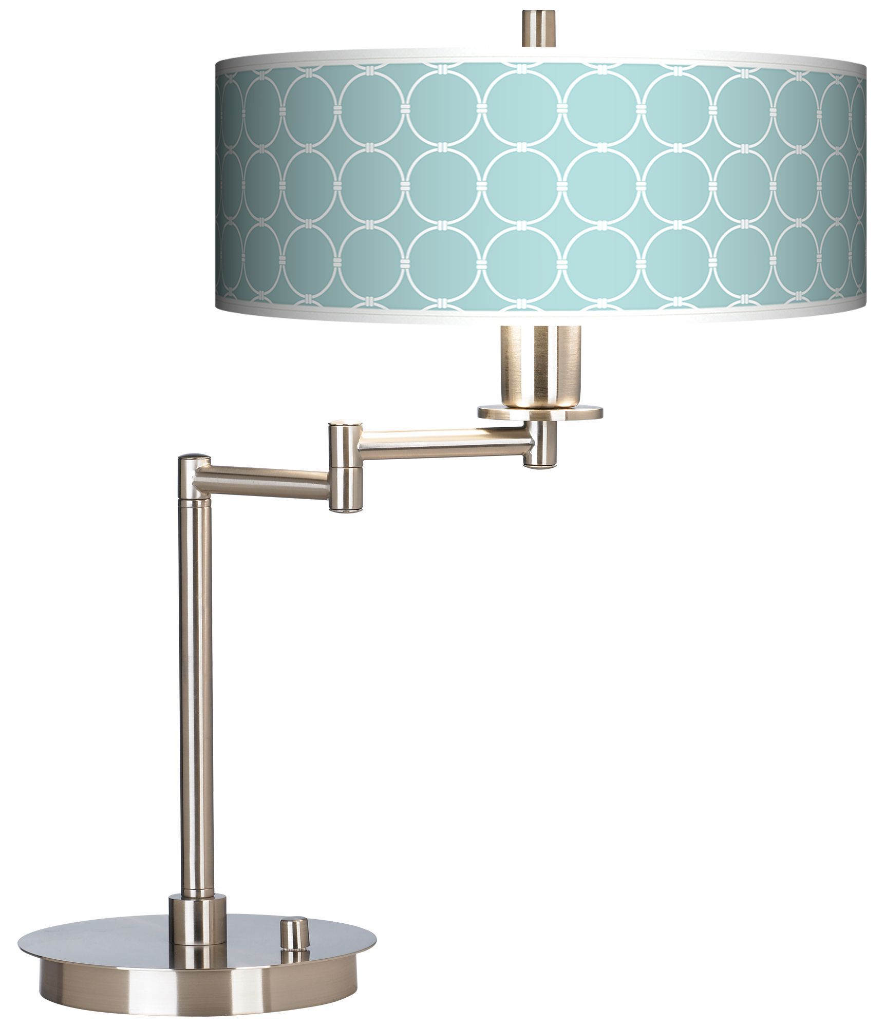 Aqua Interlace Giclee CFL Swing Arm Desk Lamp