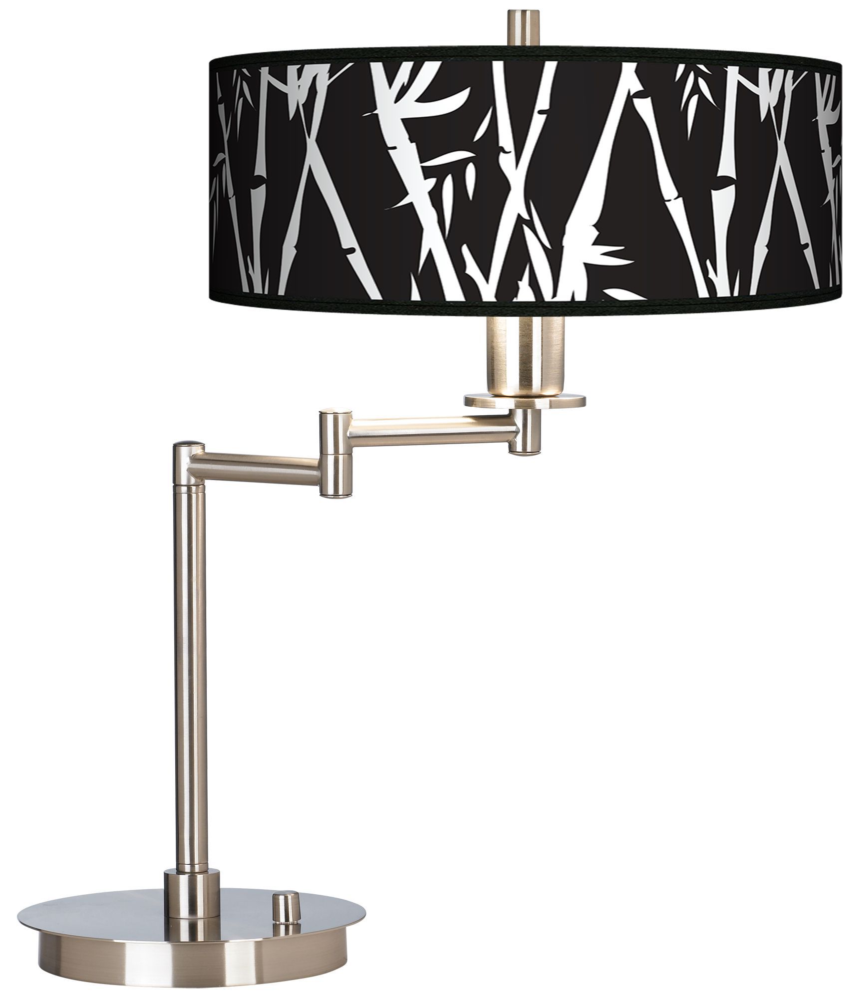 Night Bamboo Giclee CFL Swing Arm Desk Lamp