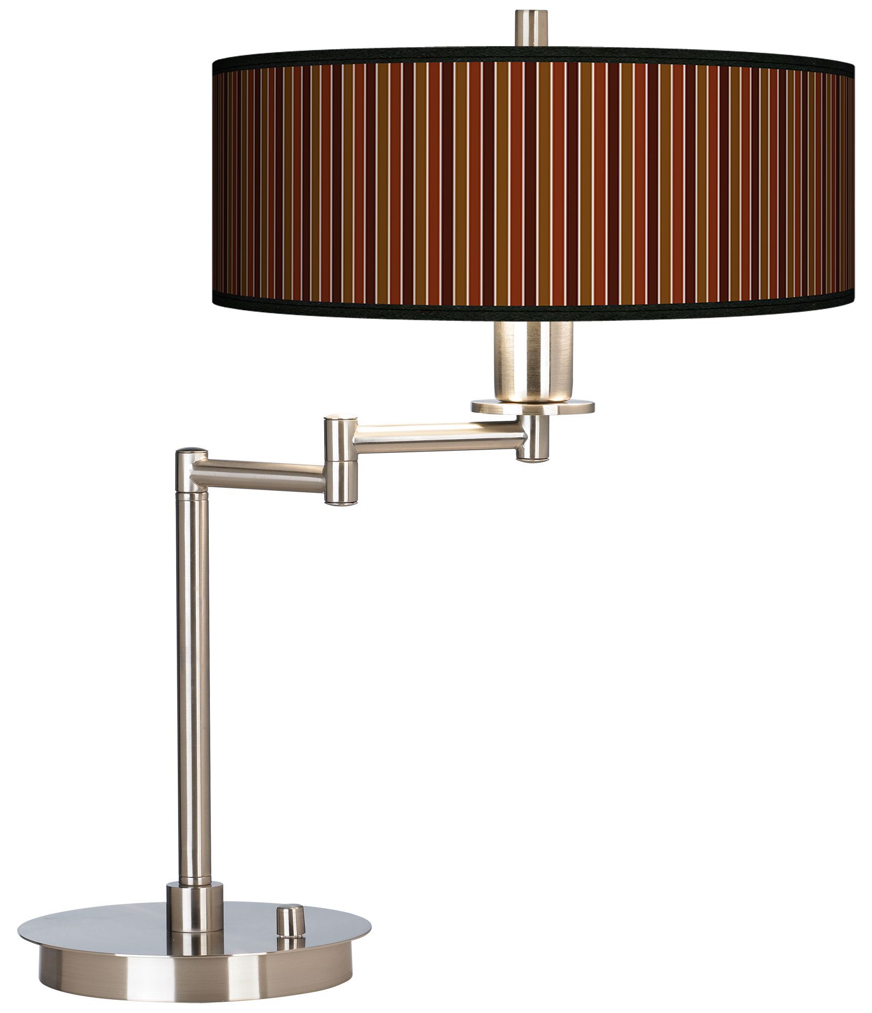Cinnamon Stripes Giclee CFL Swing Arm Desk Lamp