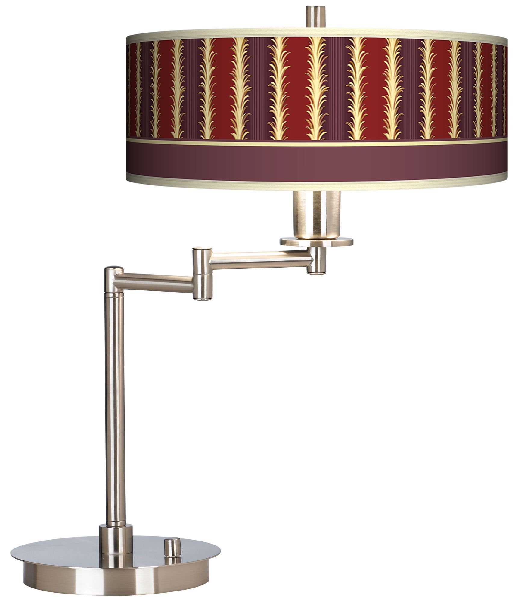 Stripe Cinnamon Giclee CFL Swing Arm Desk Lamp