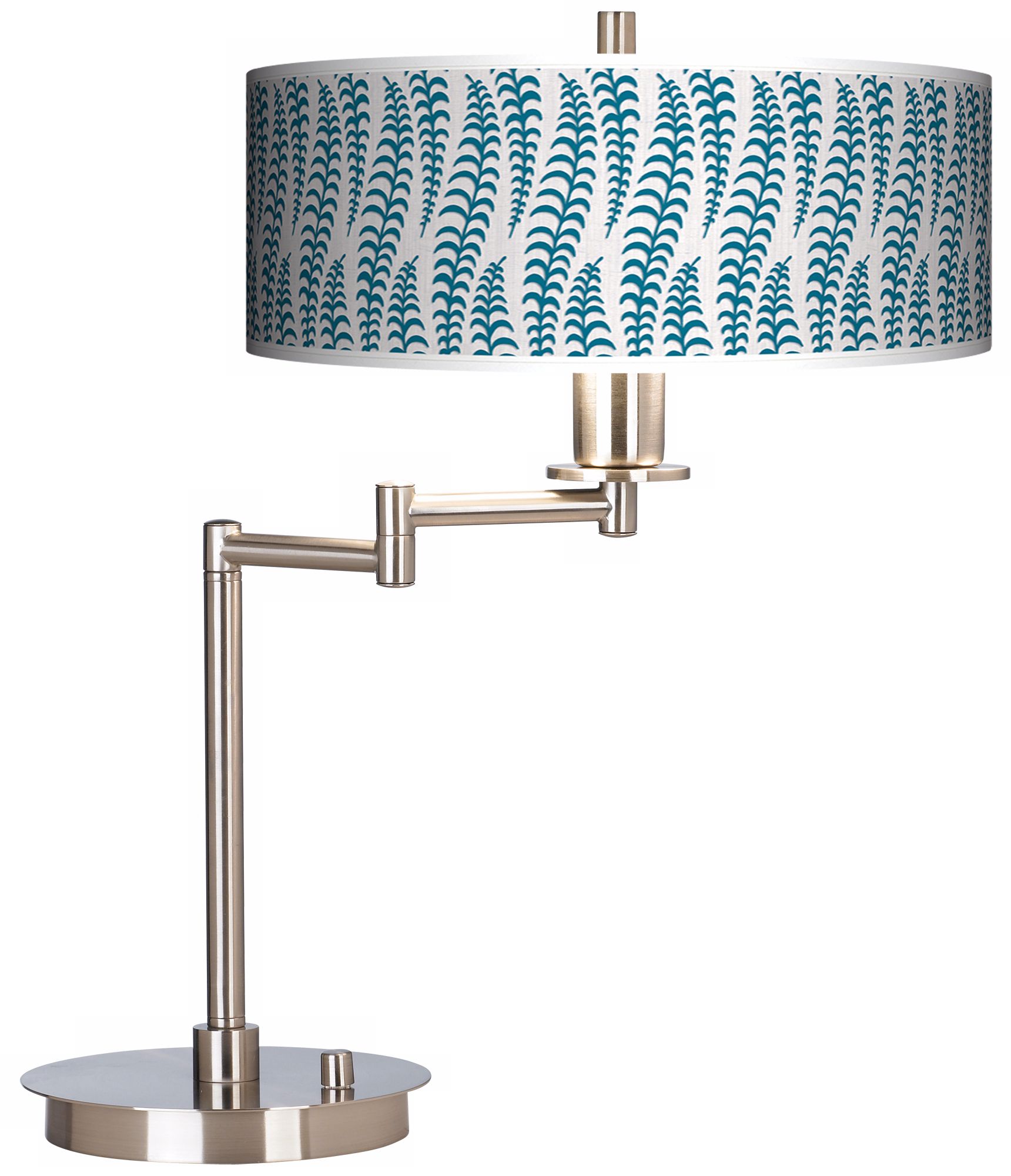 Stacy Garcia Fancy Fern Peacock Giclee CFL Swing Arm Desk Lamp