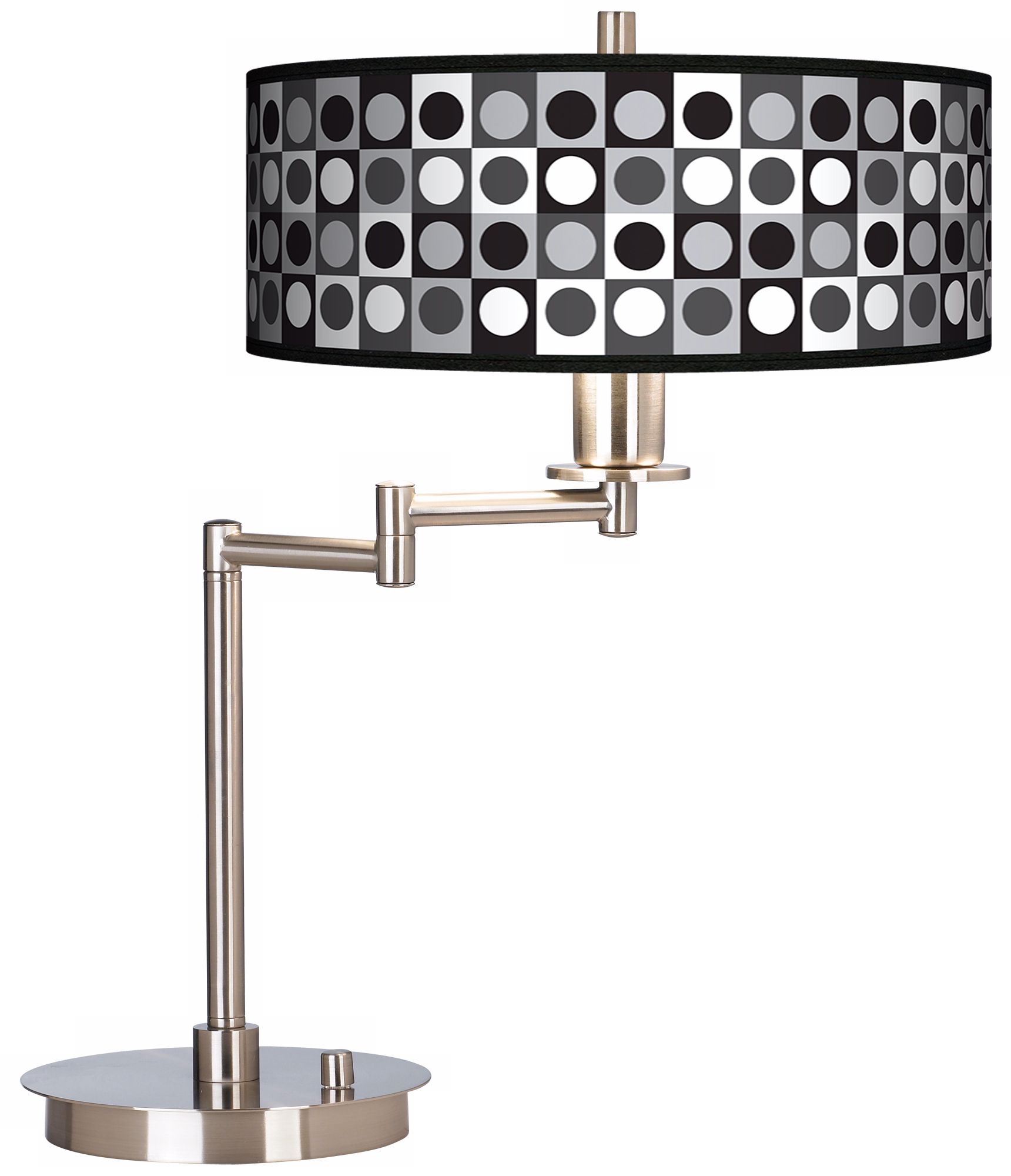 Black and Grey Dotted Squares Energy Efficient Desk Lamp