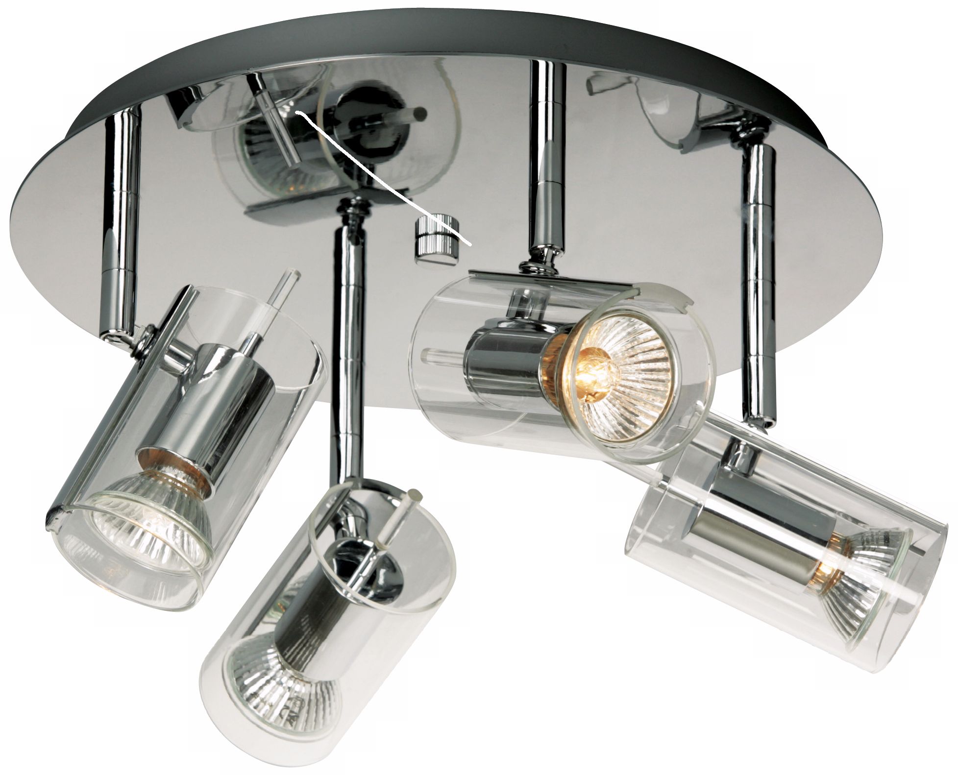Flash Chrome 4-Light 15 1/2" Wide Ceiling Light