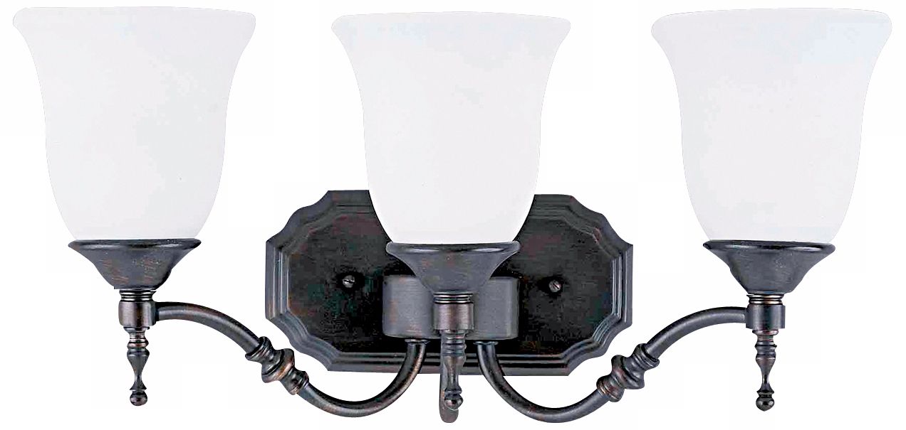 Tritan Bronze Finish 22" Wide Three Light Bathroom Fixture