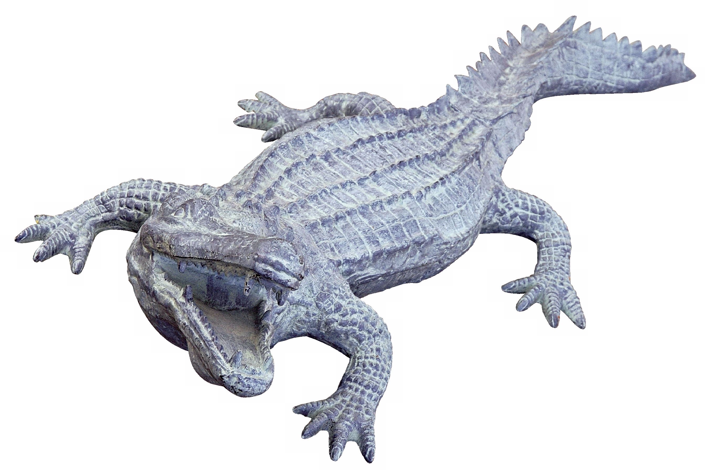 Big Ferocious Alligator Garden Statuary