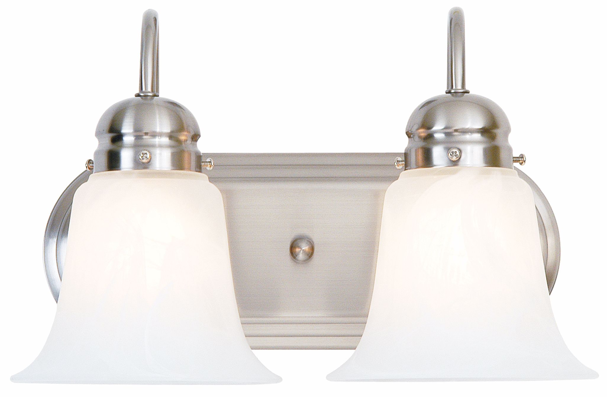 Satin Nickel 14" Wide Bathroom Light Fixture