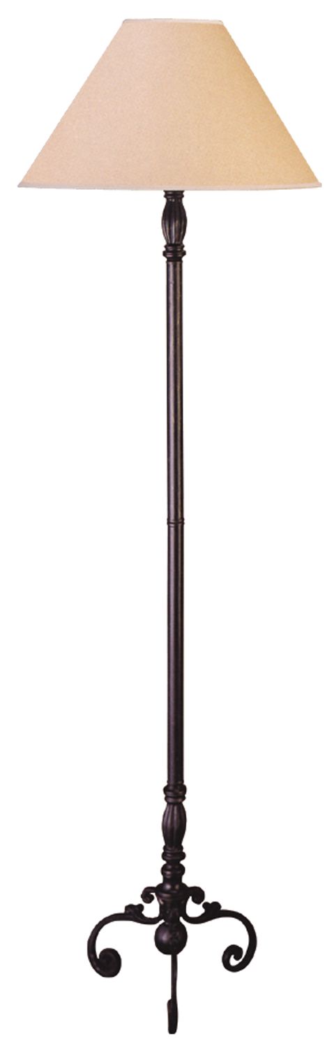 Wrought Iron with Scroll Leg Base Floor Lamp