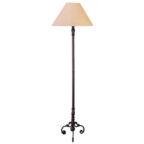  Iron Floor Lamps on Wrought Iron With Scroll Leg Base Floor Lamp   Lampsplus Com