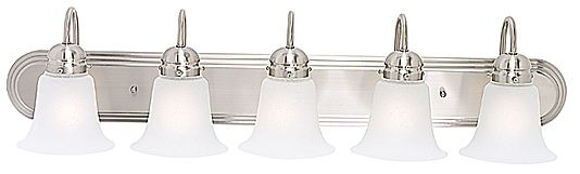 Satin Nickel 36" Wide Bathroom Light Fixture