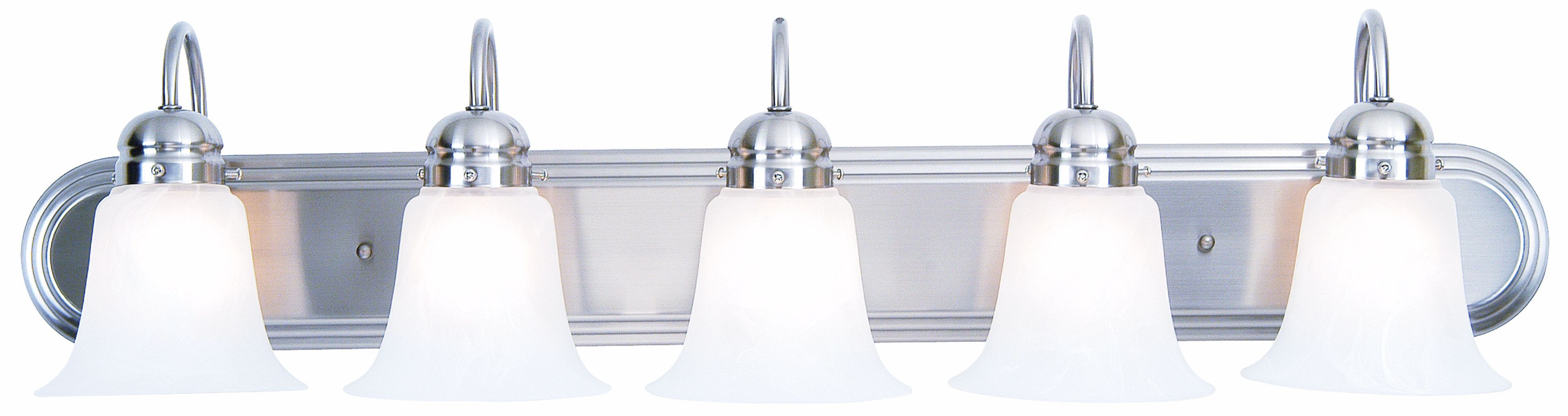 Ronan Collection Nickel 36" Wide Bathroom Light Fixture