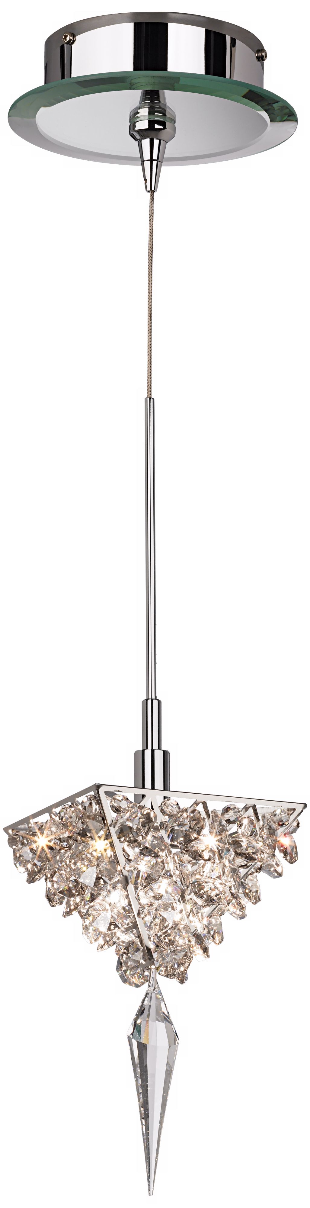 Schonbek Vertex Silver Finish Pendant Light