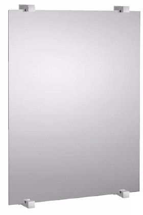 The Post Collection Chrome 32" High Bracket Wall Mirror